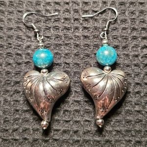 Apatite and silver earrings